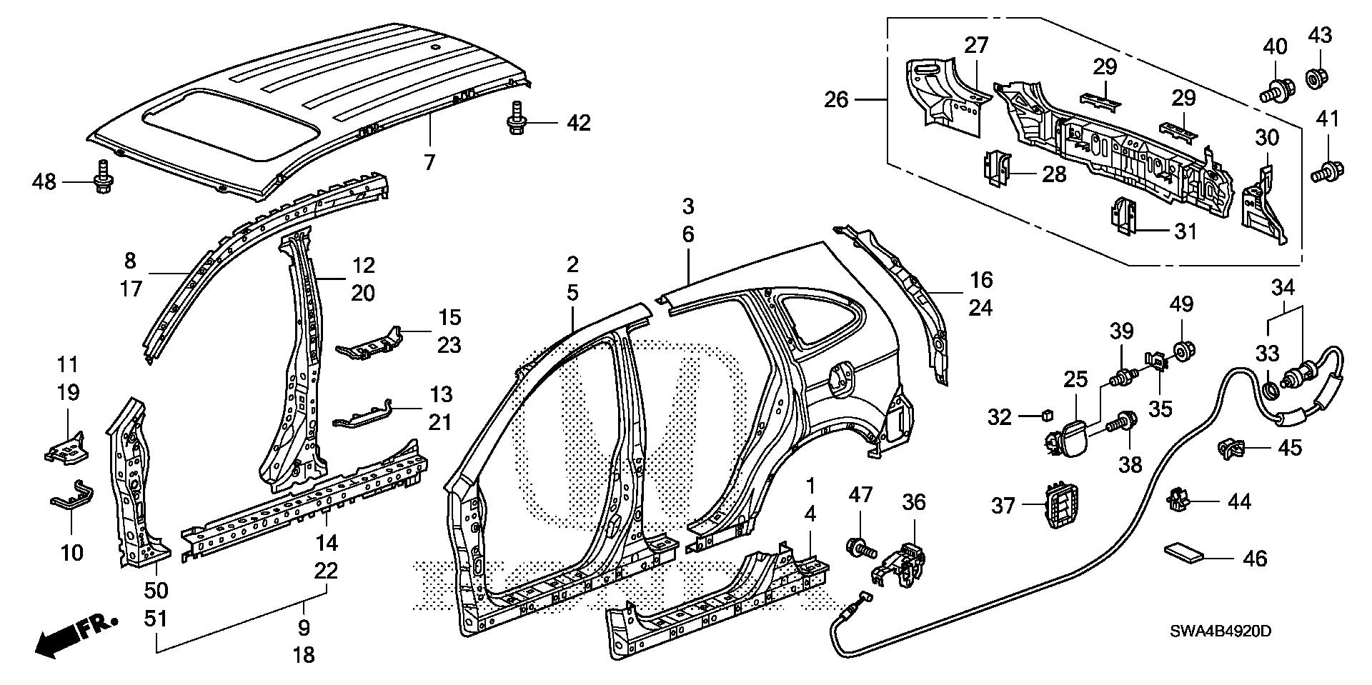 2017 honda cr v body parts diagram